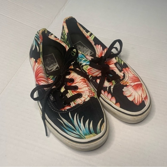 Vans Floral Hibiscus Sneakers Size Men's 4.5 Women's 6 - Picture 1 of 7